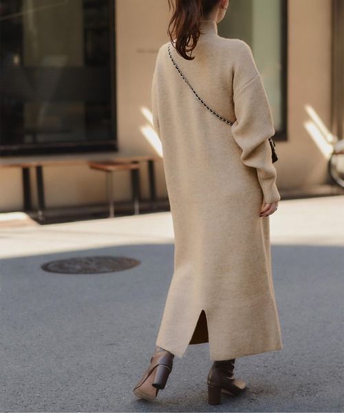 「titivate」 ニットワンピース M ベージュ レディース_画像8