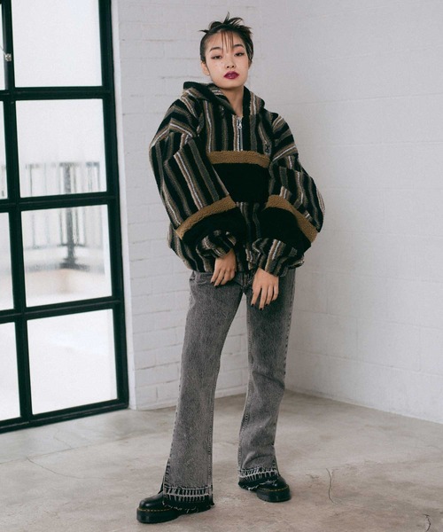 「X-girl」 ブルゾン S オフホワイト レディース_画像9