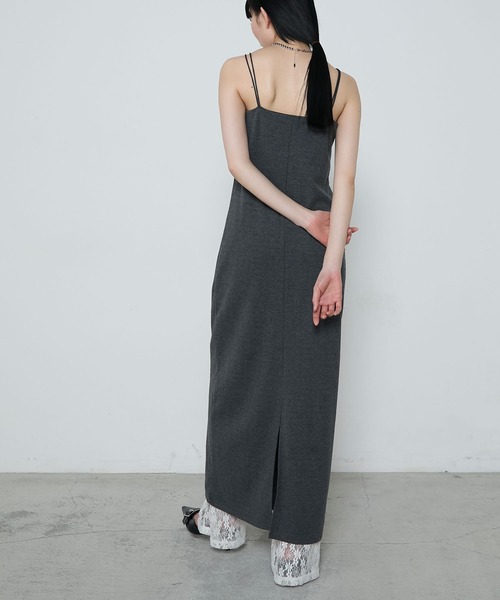 3COLOUR★Sleeveless vest camisole dress ワンピース 35 Volume Camisole Dress/ボリュームキャミワンピース【MAISON