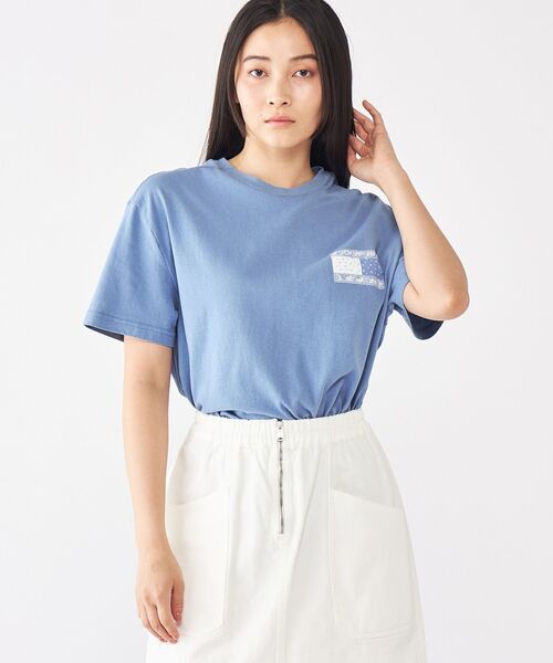 TOMMY JEANS tシャツ レギュラーペイズリーフラッグTシャツ