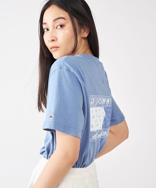 [ ] ペイズリー フラッグ Tシャツ (gray) 2点でさらに10％OFF】レギュラーペイズリーフラッグTシャツ