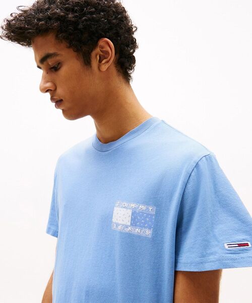 TOMMY JEANS tシャツ レギュラーペイズリーフラッグTシャツ