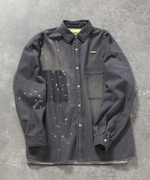 shiratama000dango です★美品★ペイントデニムシャツ George's シャツ ペイントデニムシャツ メンズ レディース : ZOZOTOWN