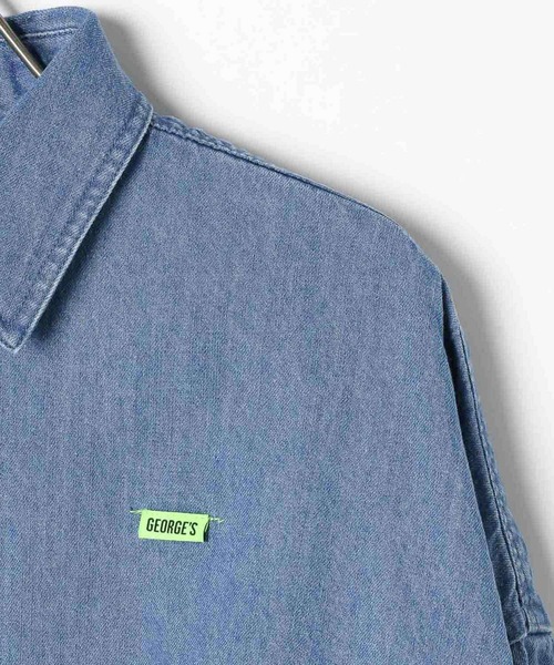 shiratama000dango です★美品★ペイントデニムシャツ George's シャツ ペイントデニムシャツ メンズ レディース : ZOZOTOWN