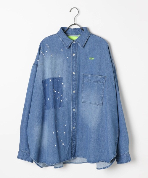 shiratama000dango です★美品★ペイントデニムシャツ George's シャツ ペイントデニムシャツ メンズ レディース : ZOZOTOWN