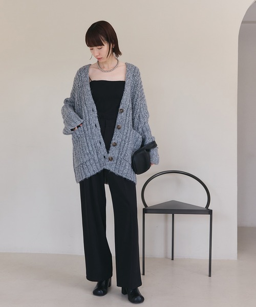 meilmada ニットカーディガン FREE ブラウン レディース : ZOZOTOWN