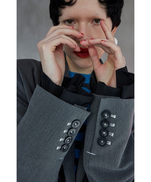 ジャケット・アウター OMMO FLASK PATTERN DOCKING JK FLASK PATTERN DOCKING JK（テーラードジャケット）｜OMMO（オーエム