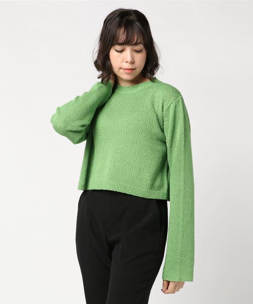 「H　BEAUTY&YOUTH UNITED ARROWS」 長袖ニット FREE ケリーグリーン レディース