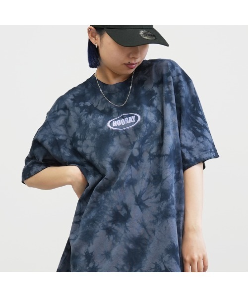 tシャツ タイダイ染め 総柄  ユニセックス フロントロゴ Tシャツ レディース メンズ