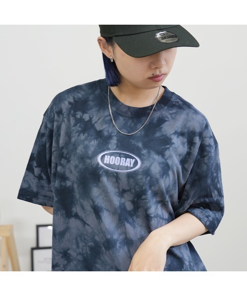 tシャツ タイダイフロントロゴTシャツ レディース メンズ tシャツ タイダイ染め 総柄 ユニセックス フロントロゴ Tシャツ