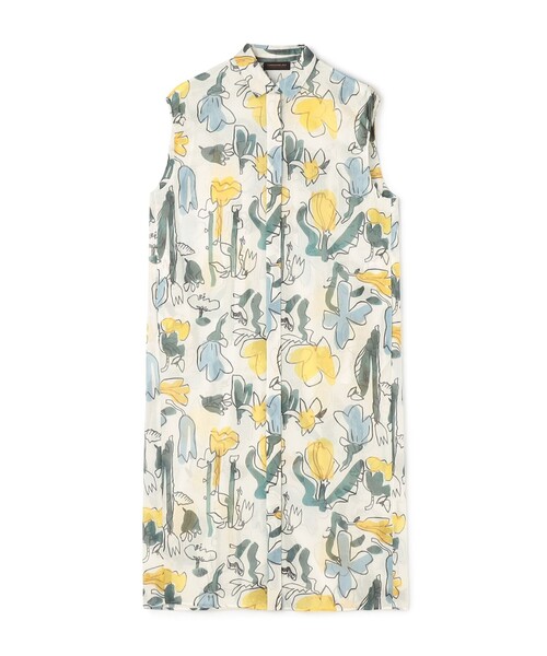 TOMORROWLAND collection シャツワンピース ブルーナリーフ