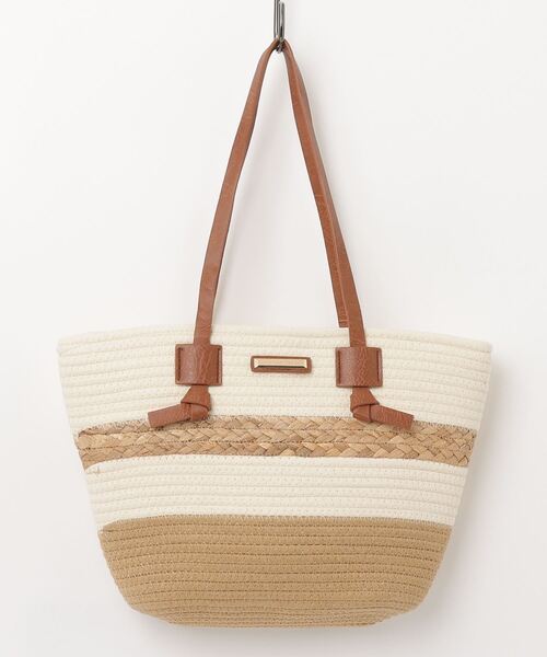 【新品】カゴ ショルダーバッグ TITTY＆CO. ショルダーバッグ バッグ ファスナー付きラインかご