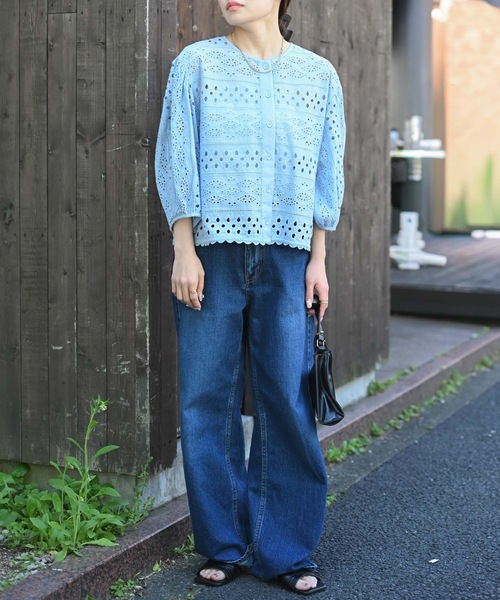 ＆HALF ブラウス シャツ 夏 「indian Cotton Collection」インド綿