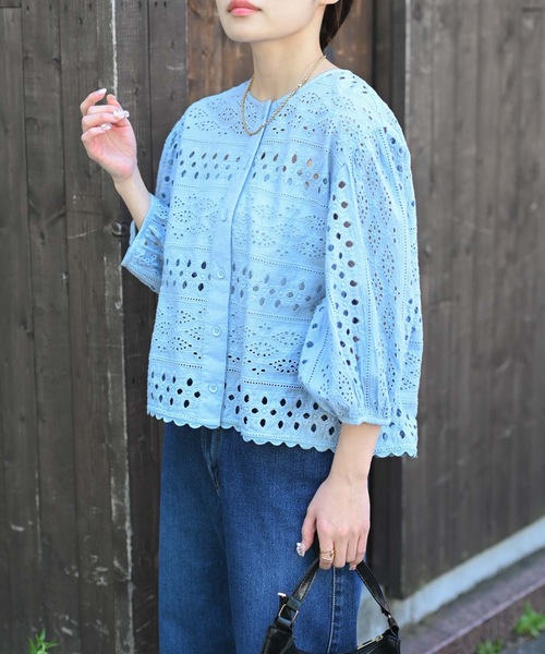 ＆HALF ブラウス シャツ 夏 「indian Cotton Collection」インド綿