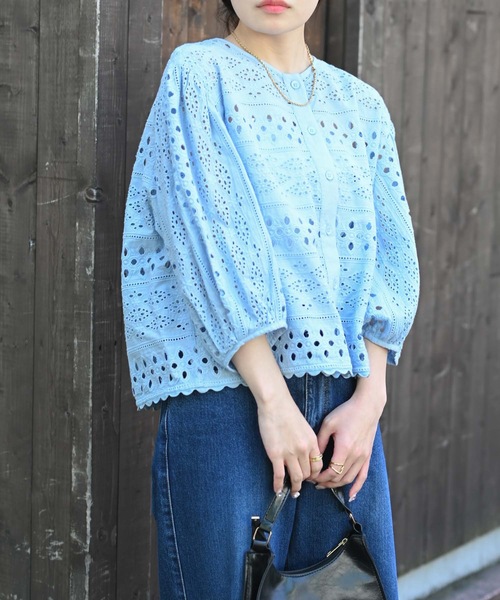 ＆HALF ブラウス シャツ 夏 「indian Cotton Collection」インド綿
