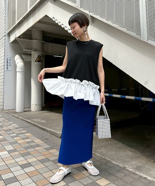 Narcissus ナルシス ノースリーブフリルトップ Narcissus タンクトップ ノースリーブ 「Narcissus