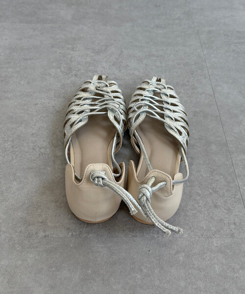 DouDou パンプス レースアップフラットパンプス : ZOZOTOWN
