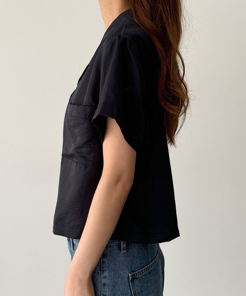 「CANAL JEAN」 「El mar」ノースリーブブラウス ONE SIZE ブラック レディース El marストライプシャーリングノースリブラウス | CANAL JEAN