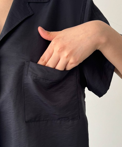 ブラウス シャツ El mar　テンセル開襟シャツ レディース CANAL JEAN ブラウス シャツ El mar テンセル開襟シャツ