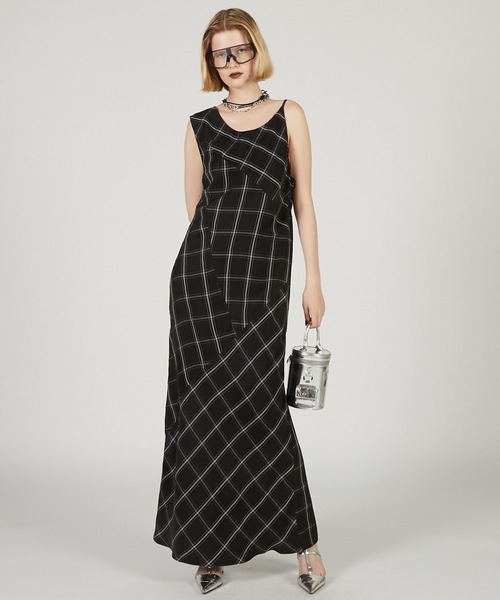 ワンピース PRANK PROJECT Back Open Dress バックオープンキュプラワンピース / Asymmetrical Back Open