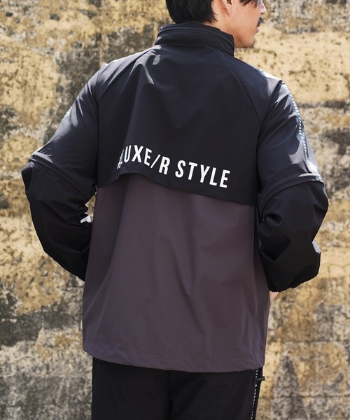 ナイロンジャケット (RM)「LUXE/R GOLF」2レイヤー バイカラー 