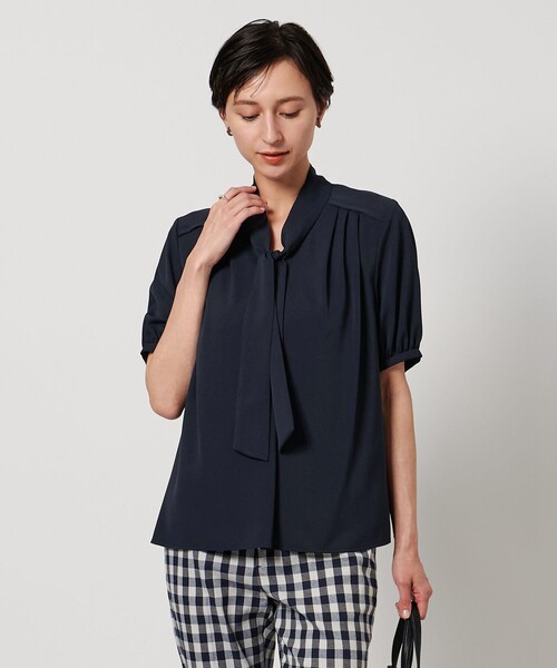 美品　UNITED　ARROWS　ユナイテッドアローズ   ボウタイブラウス UNITED ARROWS＞C リボン ボウタイ ブラウス W(504275995
