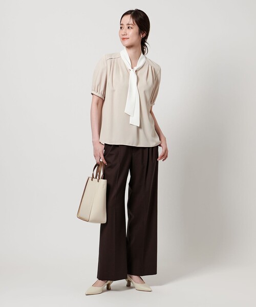 新品 UNITED ARROWS ボウタイ ショートスリーブ ブラウス UNITED ARROWS ブラウス シャツ ボウタイ ショートスリーブ