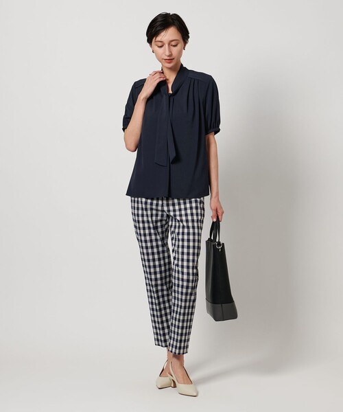 UNITED ARROWS ブラウス シャツ ボウタイ ショートスリーブ