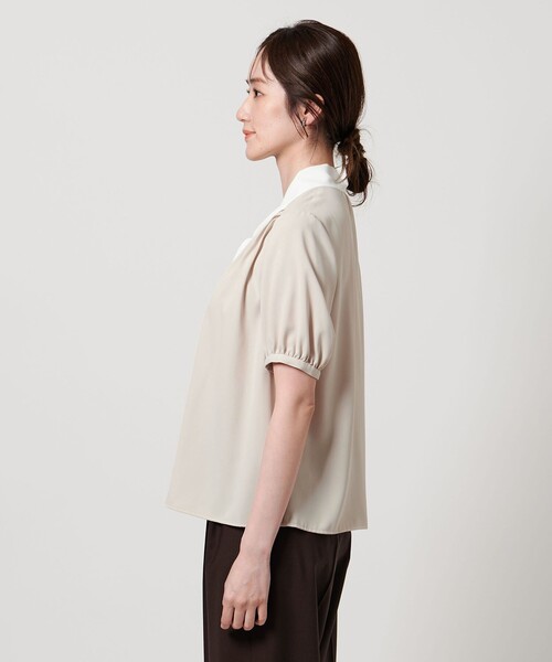 UNITED ARROWS ブラウス シャツ ボウタイ ショートスリーブ