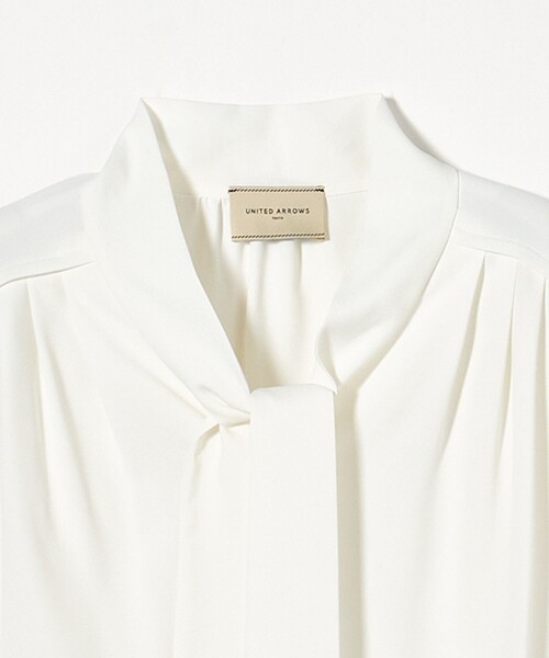 UNITED ARROWS ブラウス シャツ ボウタイ ショートスリーブ