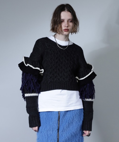 ROSE BUD ニット セーター (mici)Decorative cable knit