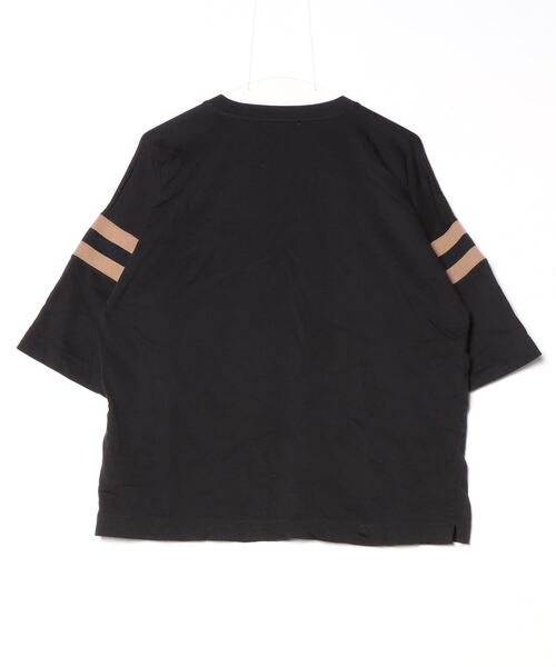 「BEAMS LIGHTS」 7分袖Tシャツ MEDIUM ブラック メンズ