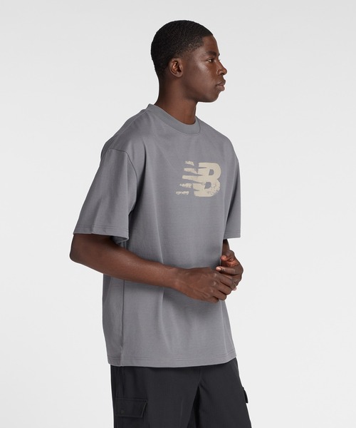 .グレー Tシャツ ショートスリーブ .新品 New Balance（ニューバランス） tシャツ ショートスリーブTシャツ