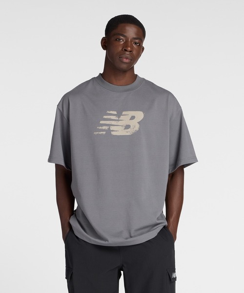 .グレー Tシャツ ショートスリーブ .新品 New Balance（ニューバランス） tシャツ ショートスリーブTシャツ