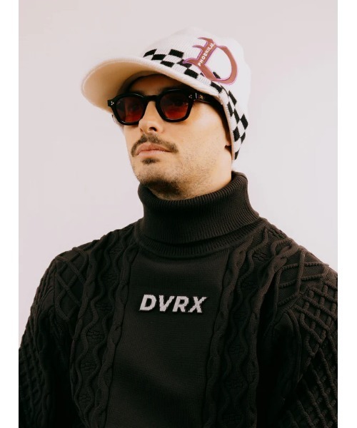 最新作 devereux golf ニットセーター チェッカー クルーネック DEVEREUX GOLF セーター ニット 7G DVRX Knit Cable Turtle Neck