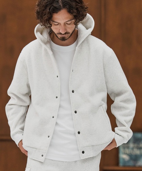 CAMBIO（カンビオ） パーカー mpa3855-裏起毛スウェットボタンフライ