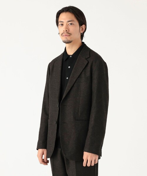 BEAMS+ 【美品】テーラードジャケット 黒 メタルボタン ビジネス メンズ スーツスタイルMARUTOMI 【ブラック限定】 ブレザー メンズ 黒