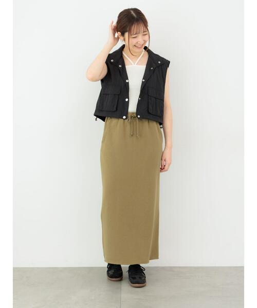Te chichi TERRASSE ベスト ジレ ナイロンショートベスト レディース