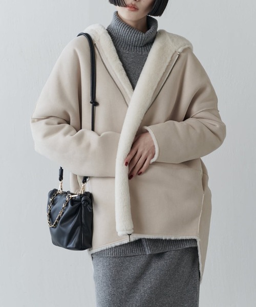 Lui's（ルイス） ムートンコート ボアコート フェイクムートンコクーン