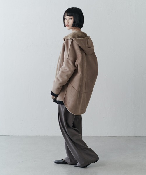 Lui's（ルイス） ムートンコート ボアコート フェイクムートンコクーン