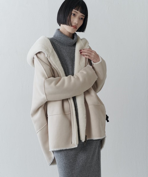 Lui's（ルイス） ムートンコート ボアコート フェイクムートンコクーン