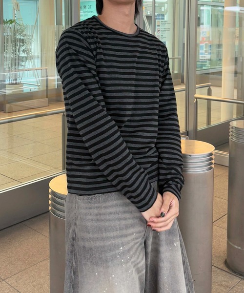 tシャツ 「EPNK」Border long sleeve tee / ボーダーロング
