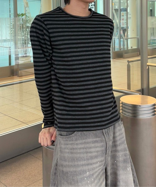 kaja（カジャ） ロングスリーブボーダーTシャツ tシャツ 「EPNK」Border long sleeve tee / ボーダーロング