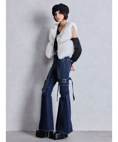 GYDA（ジェイダ） ベスト ジレ GGスライダーライダースファーベスト