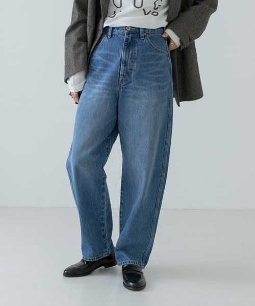 「URBAN RESEARCH」 加工デニムパンツ 36 インディゴブルー レディース