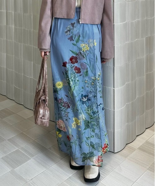 Ameri（アメリ） ロング スカート ESMERALDA IN FULL BLOOM SKIRT