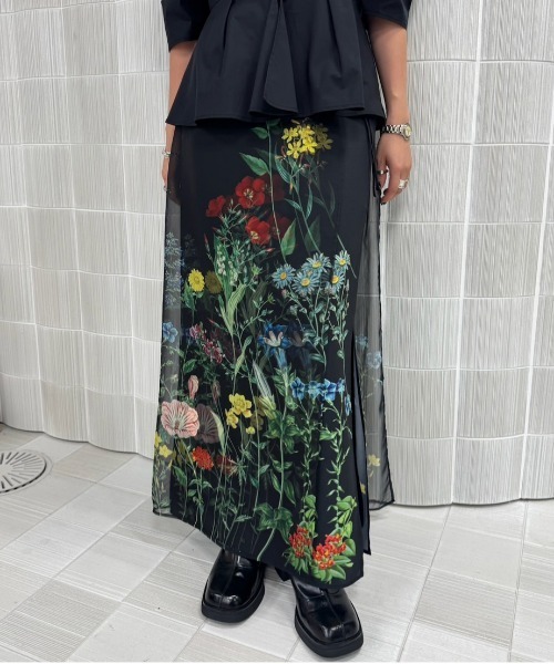【Ameri】ESMERALDA IN FULL BLOOM SKIRT 花柄 Ameri（アメリ） ロング スカート ESMERALDA IN FULL BLOOM SKIRT