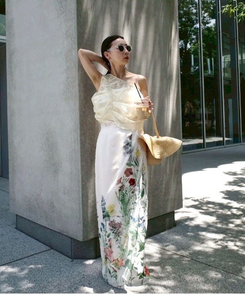 Ameri（アメリ） ロング スカート ESMERALDA IN FULL BLOOM SKIRT