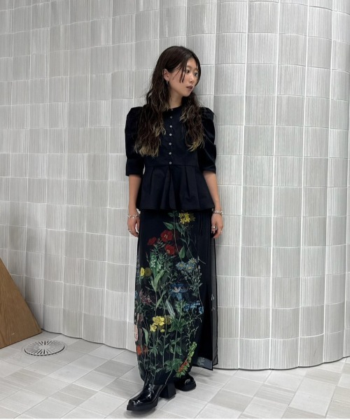Ameri（アメリ） ロング スカート ESMERALDA IN FULL BLOOM SKIRT