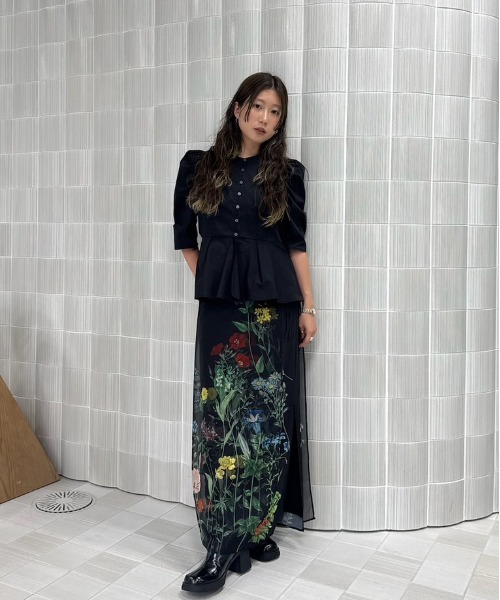 【Ameri】ESMERALDA IN FULL BLOOM SKIRT Ameri（アメリ） ロング スカート ESMERALDA IN FULL BLOOM SKIRT